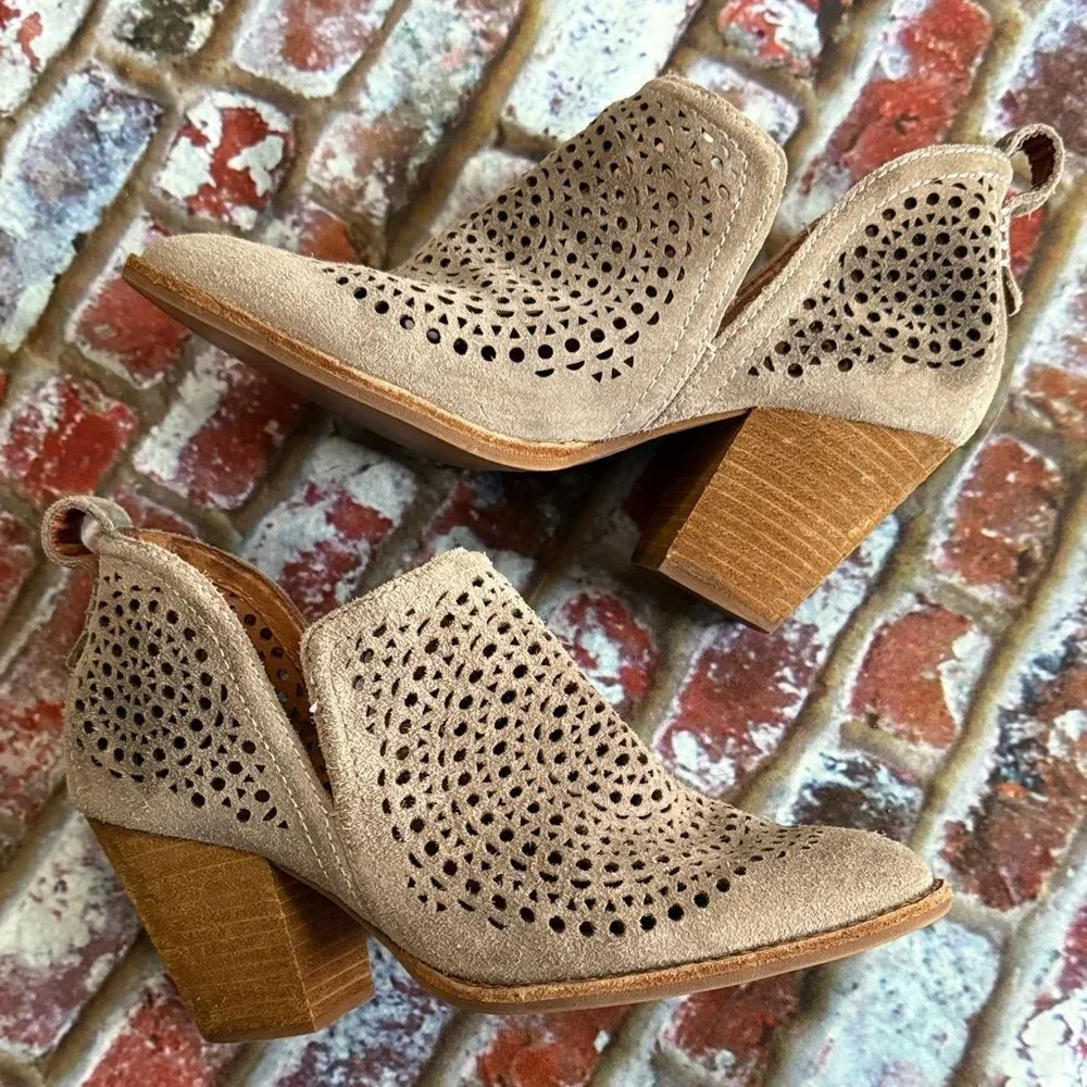 Jeffrey Campbell Taupe Cutout Ankle Booties